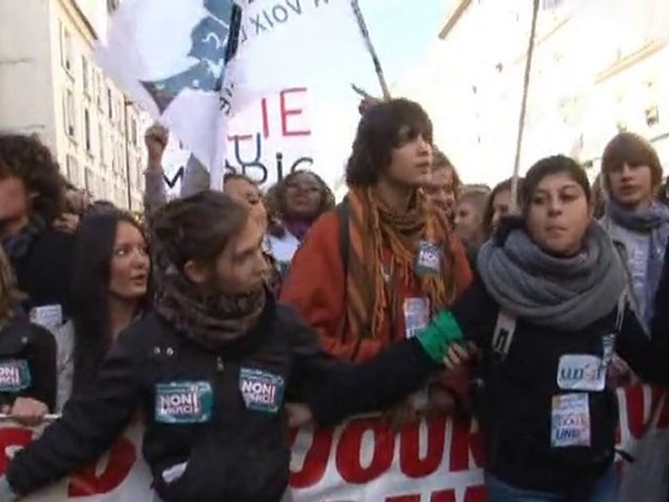 La jeunesse contre la réforme des retraites - le 20.10.2010