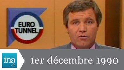 20h Antenne 2 du 1er décembre 1990 - Jonction du tunnel sous la Manche - Archive INA