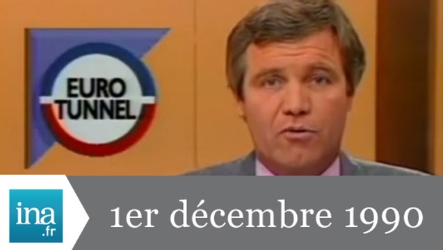 20h Antenne 2 du 1er décembre 1990 - Jonction du tunnel sous la Manche - Archive INA