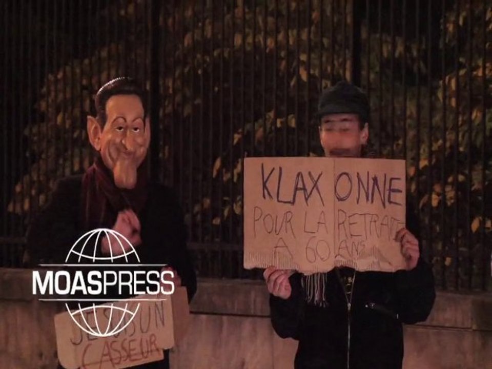 RETRAITES : MANIFESTANTS DEVANT LE SENAT