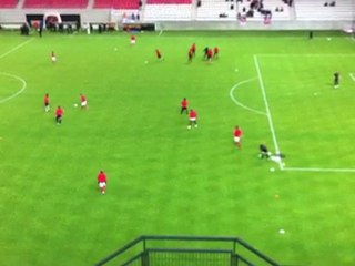 Echauffement Aubey Reims Grenoble 2010