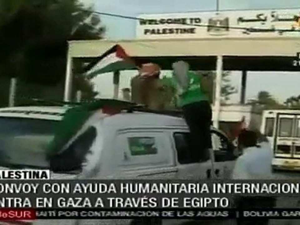 Llegó a Gaza convoy "Viva Palestina"