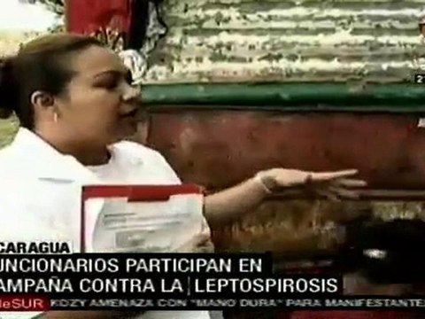 Funcionarios de Nicaragua participan en campaña contra la leptospirosis