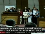 Migrantes paraguayos piden enmendar artículo de constitución para votar en el exterior