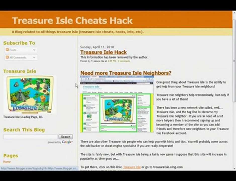 Hack Cheat (Treasure Isle Cheats)  October 2010