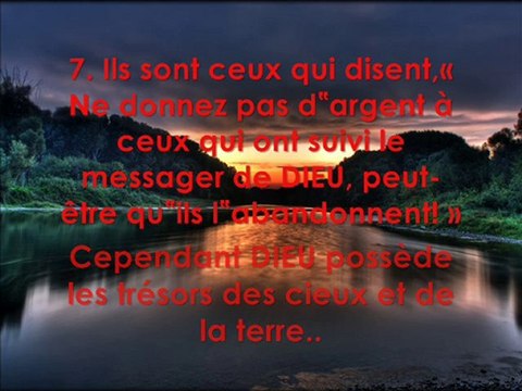 sourate 63 les hypocrites Al-Munafiqun