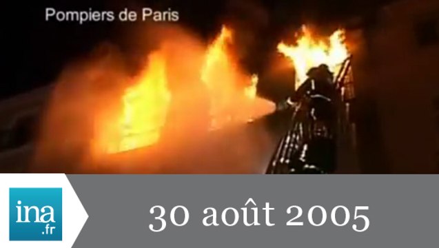 20h France 2 du 30 Août 2005 - Incendie à Paris - Archive INA