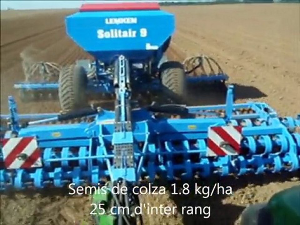 semis colza en Agriculture Biologique