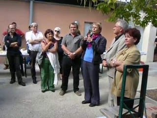 Martine Billard à la Fete de la Republique à Grabels