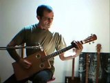 Led Zeppelin cover on Homemade Box Guitar