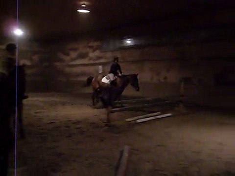 Joannie et Arwen sur ligne de 3 foulées, dérobade au 2e