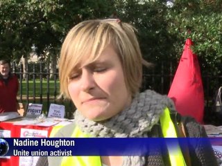 Protests against severe British budget cut
