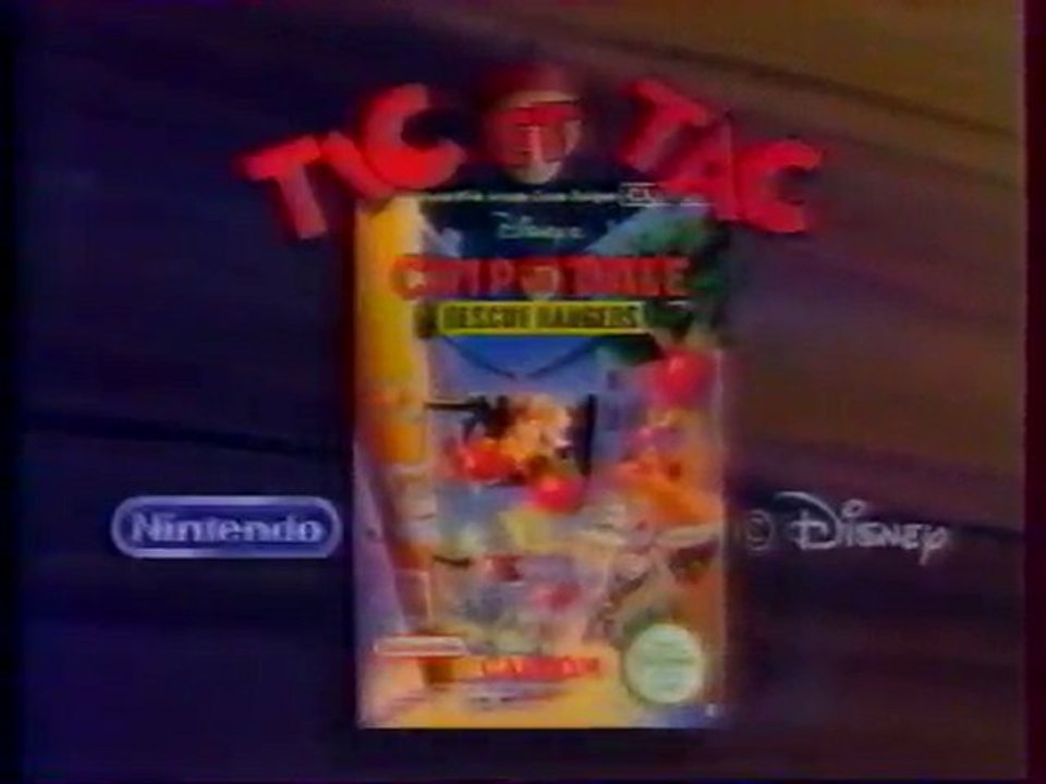 Publicité Tic et Tac Capcom NINTENDO 1991