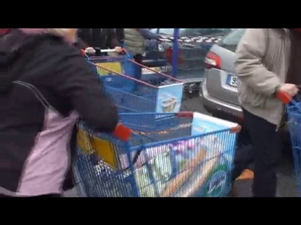 Actions contre la réforme des retraites à DENAIN (Nord).