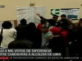Casi 8mil votos de diferencia entre candidatas a alcaldía de Lima