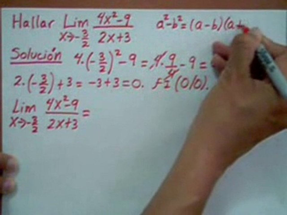 7 Ejemplo Límites 0 sobre 0