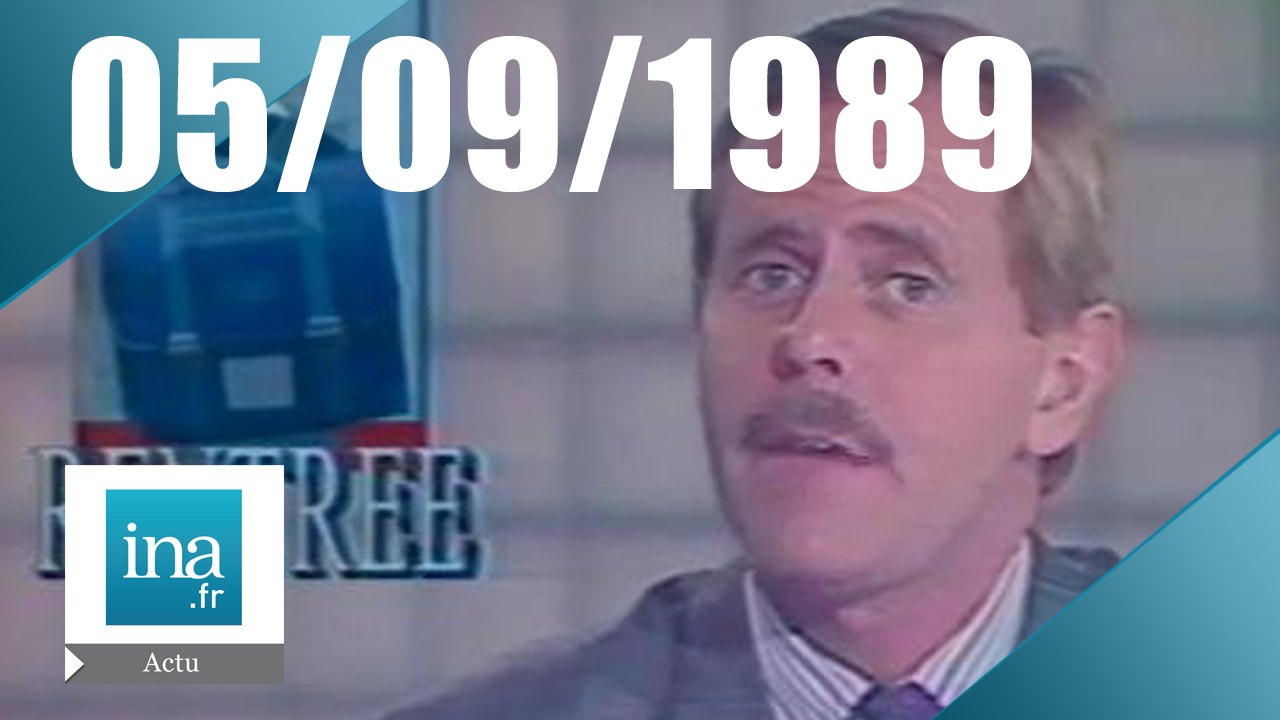 20h Antenne 2 du 05 septembre 1989 - la rentrée des classes | Archive INA