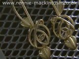 Charles Rennie Mackintosh earrings - gold DWO265G
