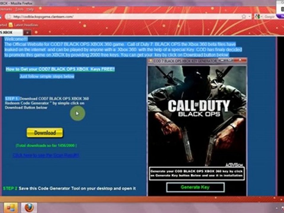 Download COD Blackops xbox 360 codes Free fullworking ... - 