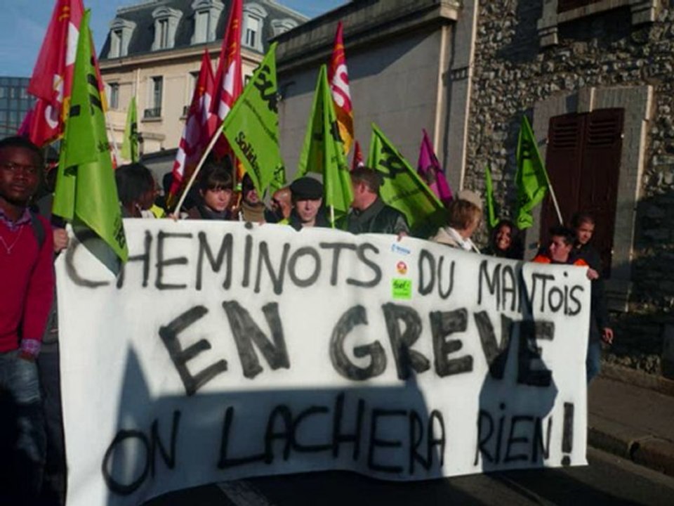 Diaporama Sud Rail Manif interpro 21 oct à Mantes La Jolie