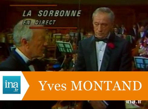 Jacques Chancel reçoit Yves Montand à la Sorbonne - Archive INA