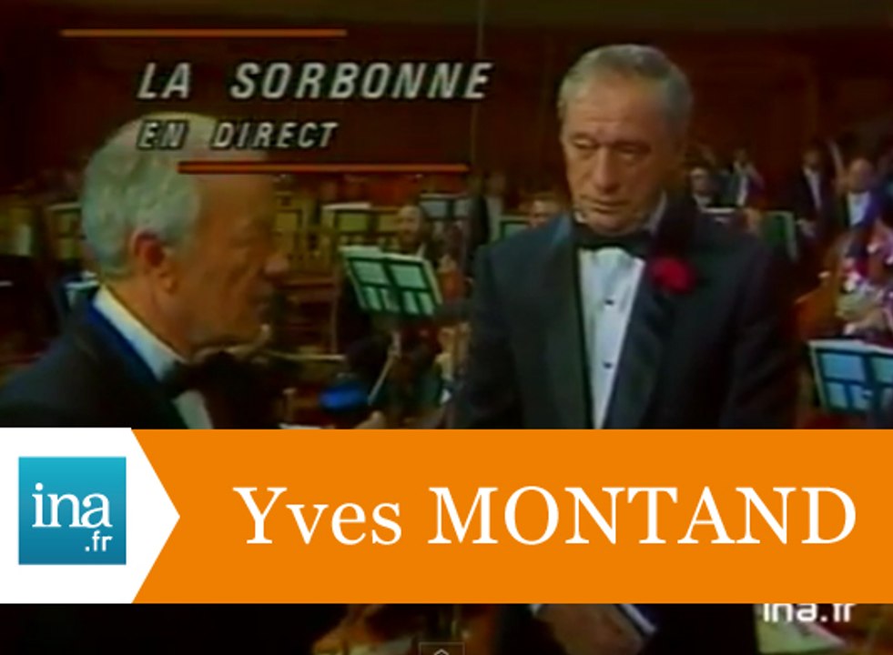 Jacques Chancel reçoit Yves Montand à la Sorbonne - Archive INA