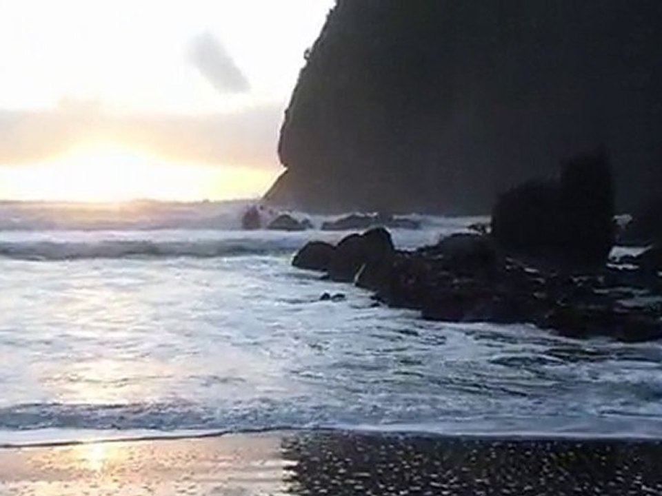 Première nuit dans le van, premier coucher de soleil