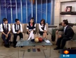 Edith González y el elenco de Camaleones en Primero Noticias