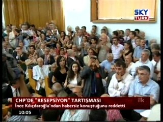 CHP'de Resepsiyon Tartışması