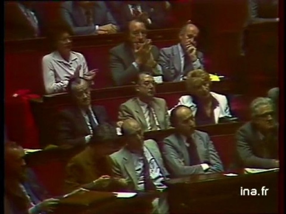 A l'Assemblée nationale Pierre Mauroy Premier Ministre
