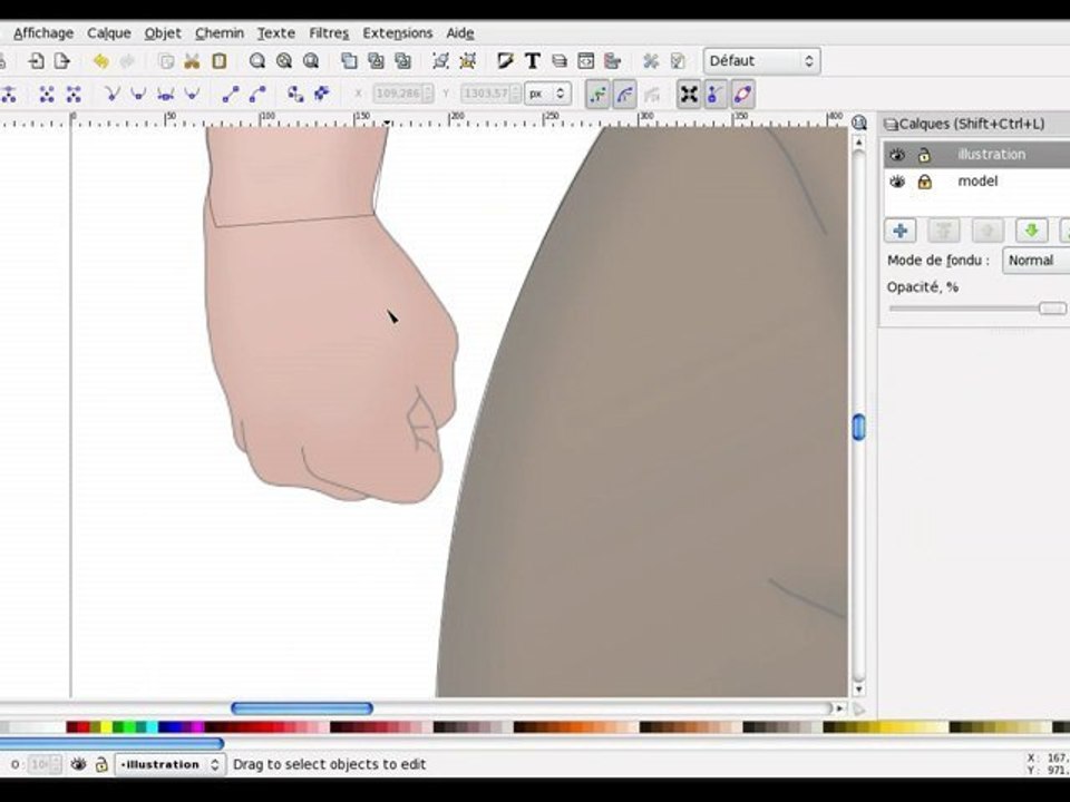 Réaliser un corps manga avec inkscape – part 1