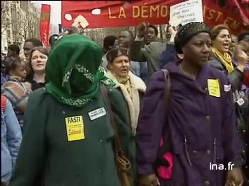 Paris : manifestation des sans papiers