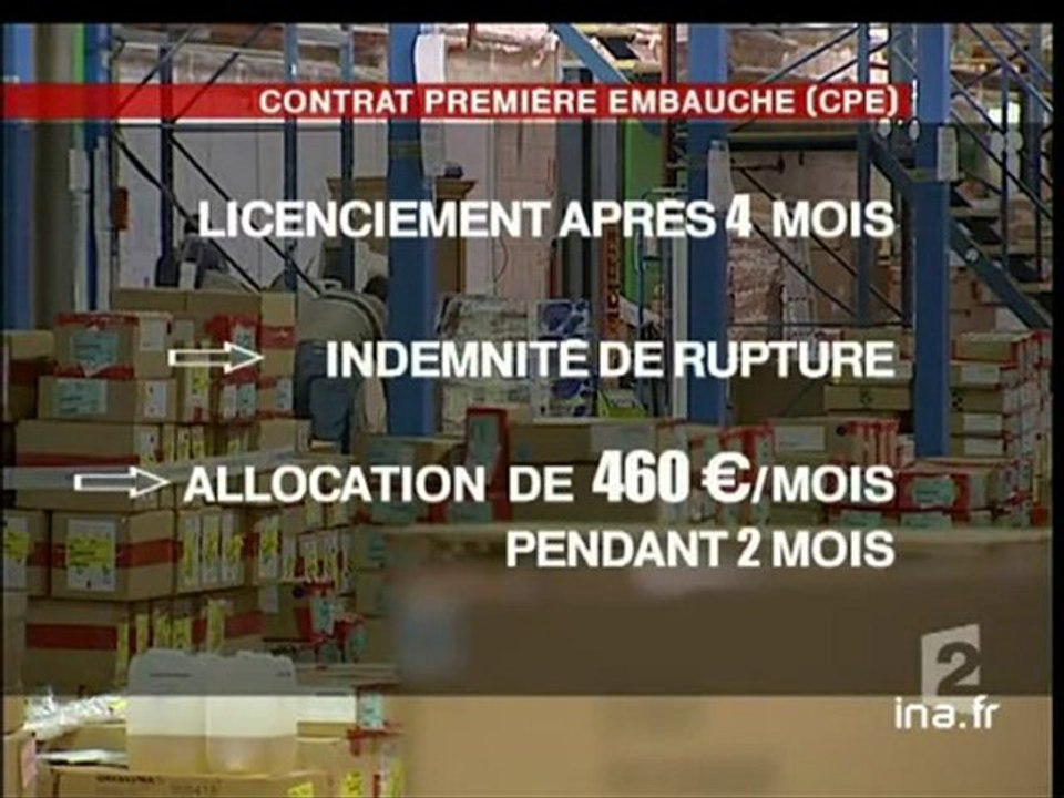 Lancement du CPE, nouvelle mesure Villepin pour l'emploi des jeunes