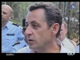 Nicolas Sarkozy avec Cécilia en Guyane contre l'orpaillage clandestin et l'immigration clandestine