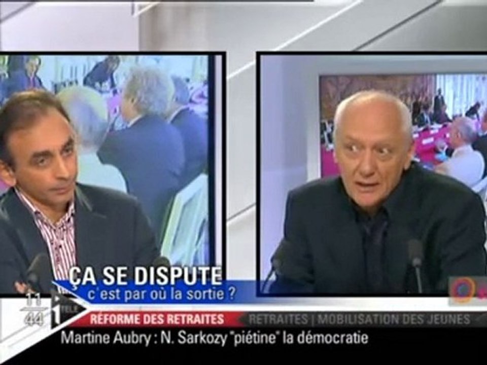 Zemmour vs Domenach Ca se Dispute 23/10 : grèves / retraites