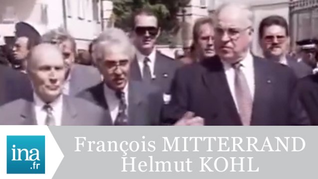 François Mitterrand et Helmut Kohl à Beaune - Archive INA