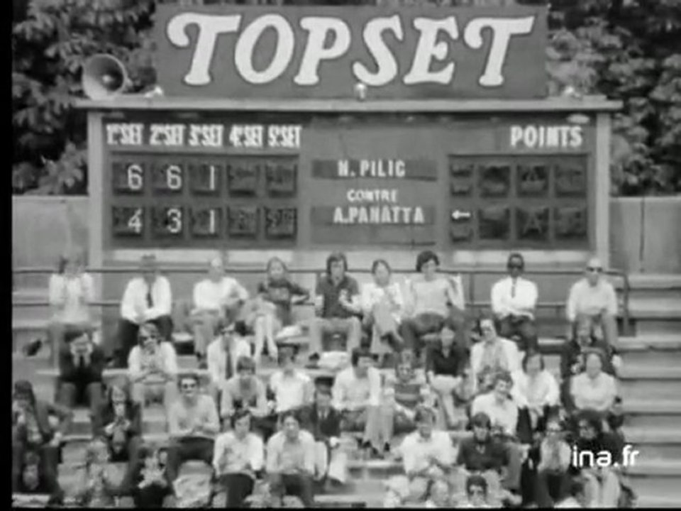 Tennis demi finale à Roland Garros : Pilic contre Panatta