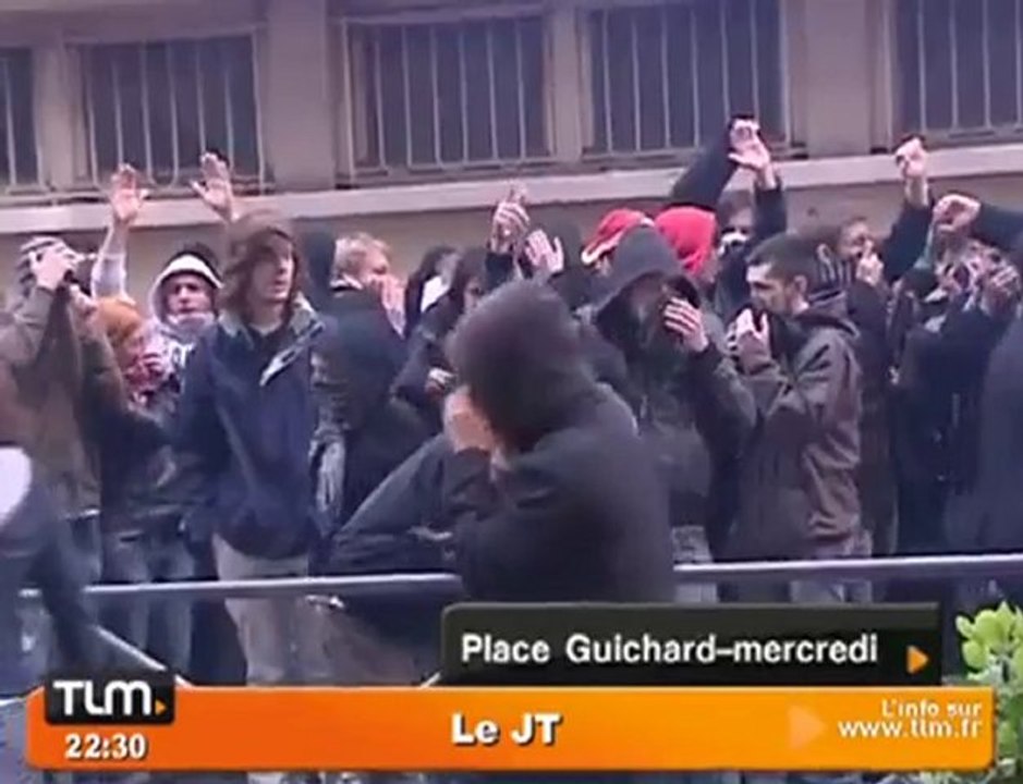 Blessé au flash ball en pleine tête!
