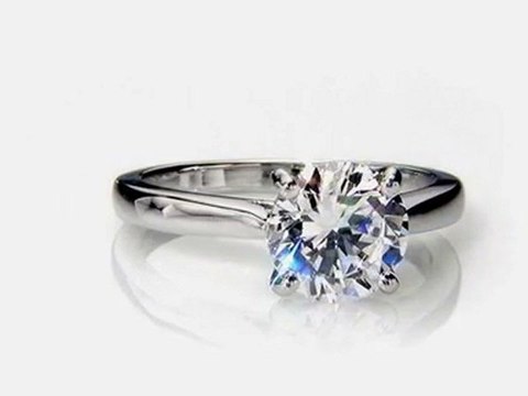 3-Carat Cubic Zirconia Round Solitaire Ring