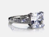 3.5-Carat Princess Cut Designer-Inspired Cubic Zirconia Ring