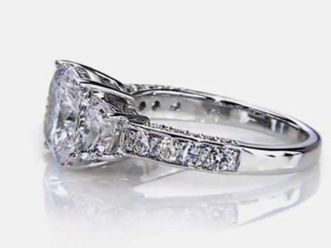 3.5 Carat Designer-Inspired Cushion-Cut Cubic Zirconia Ring