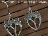 Sterling silver Charles Rennie Mackintosh earrings DWK112