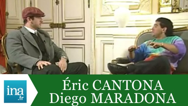 Diego Maradona face à Eric Cantona - Archive INA