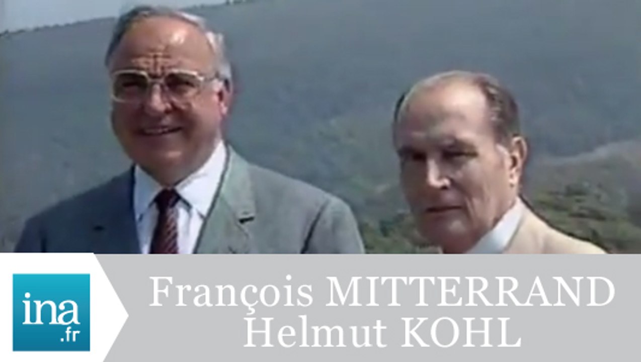 François Mitterrand et Helmut Kohl au Fort de Bregançon - Archive INA