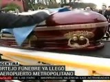 Restos de Néstor Kirchner partieron de Buenos Aires