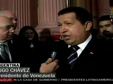 Chávez: Néstor, interpretando al pueblo argentino hizo momento histórico, trajo buenos vientos