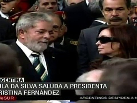Lula ofrece sus condolencias a Cristina Fernández