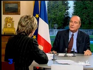 Interview Jacques Chirac 21 septembre 2000 - Archive vidéo INA