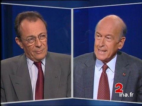 Plateau débat Valéry Giscard d'Estaing et Michel Rocard