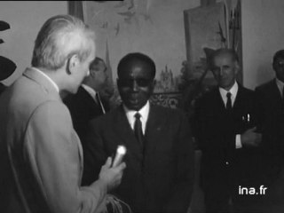 Mérignac, Gironde : escale du Président Léopold Senghor